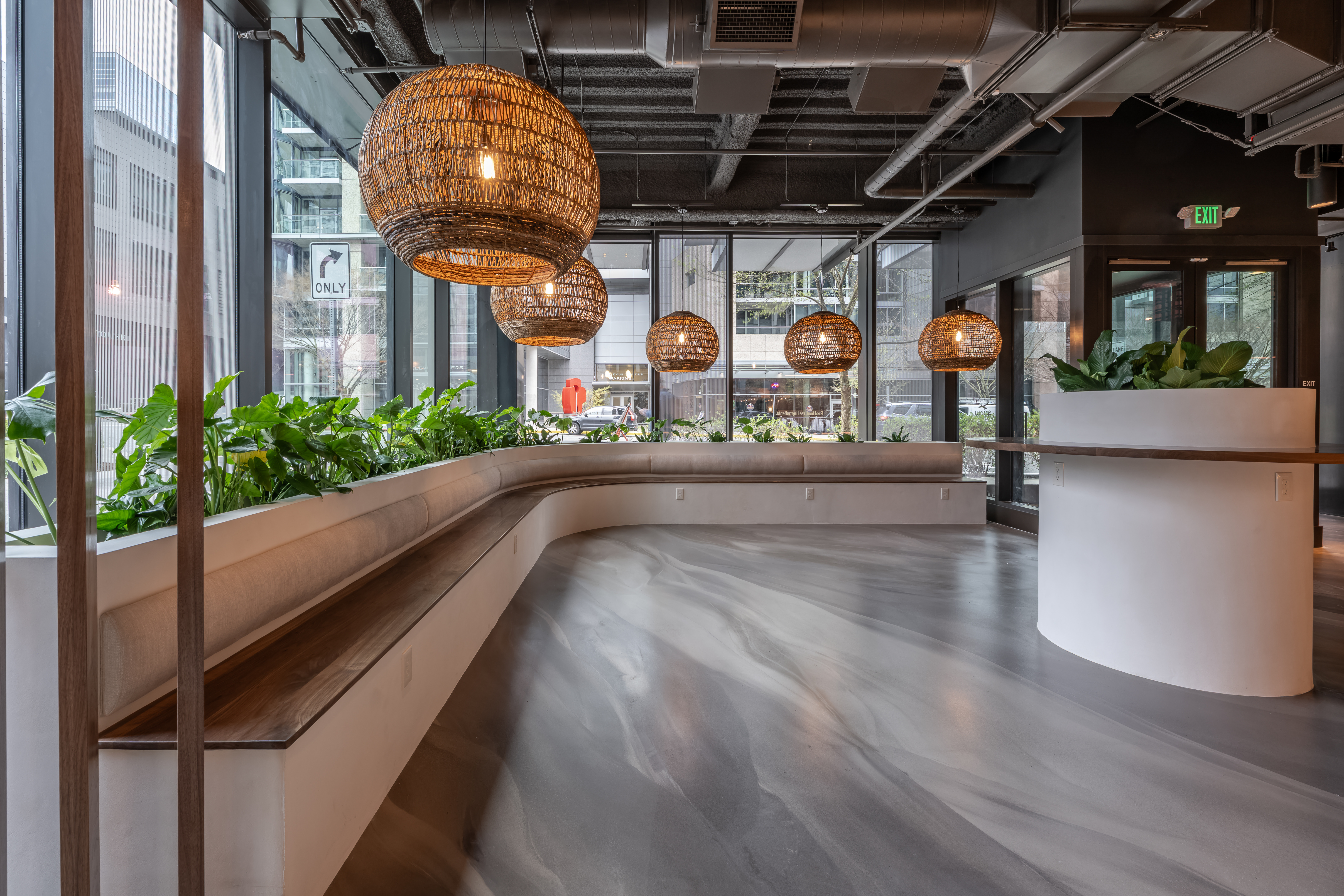 The Solstice Gallery — polished concrete flooring in commercial space