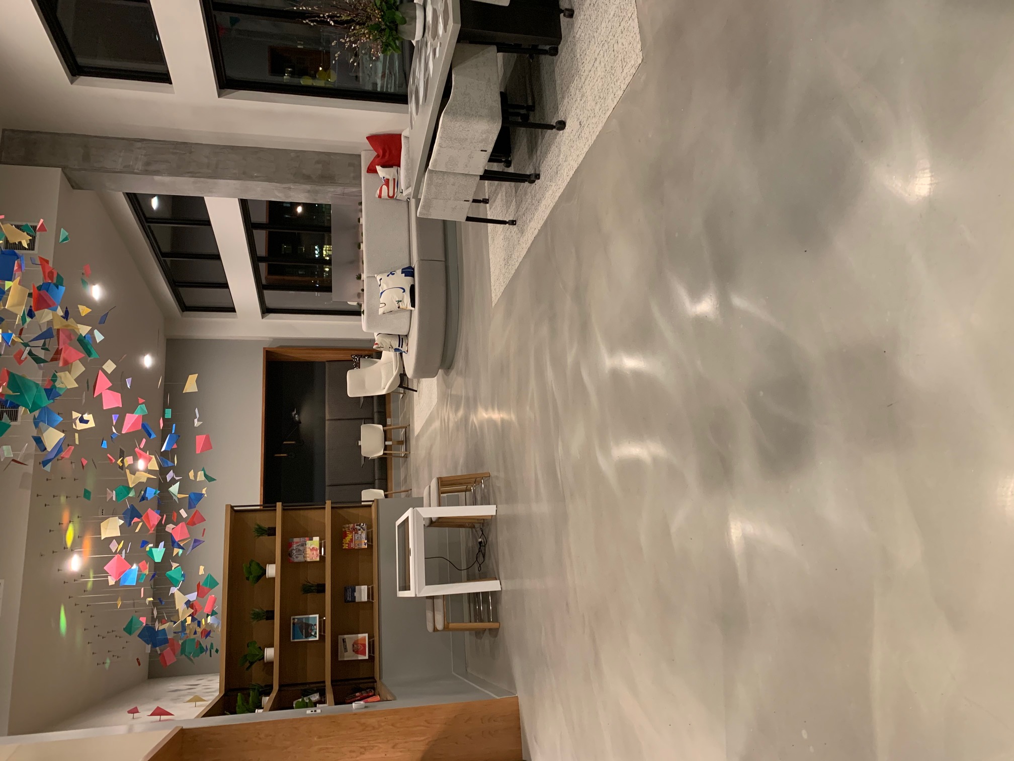 Modern Living Room with Polished Floor